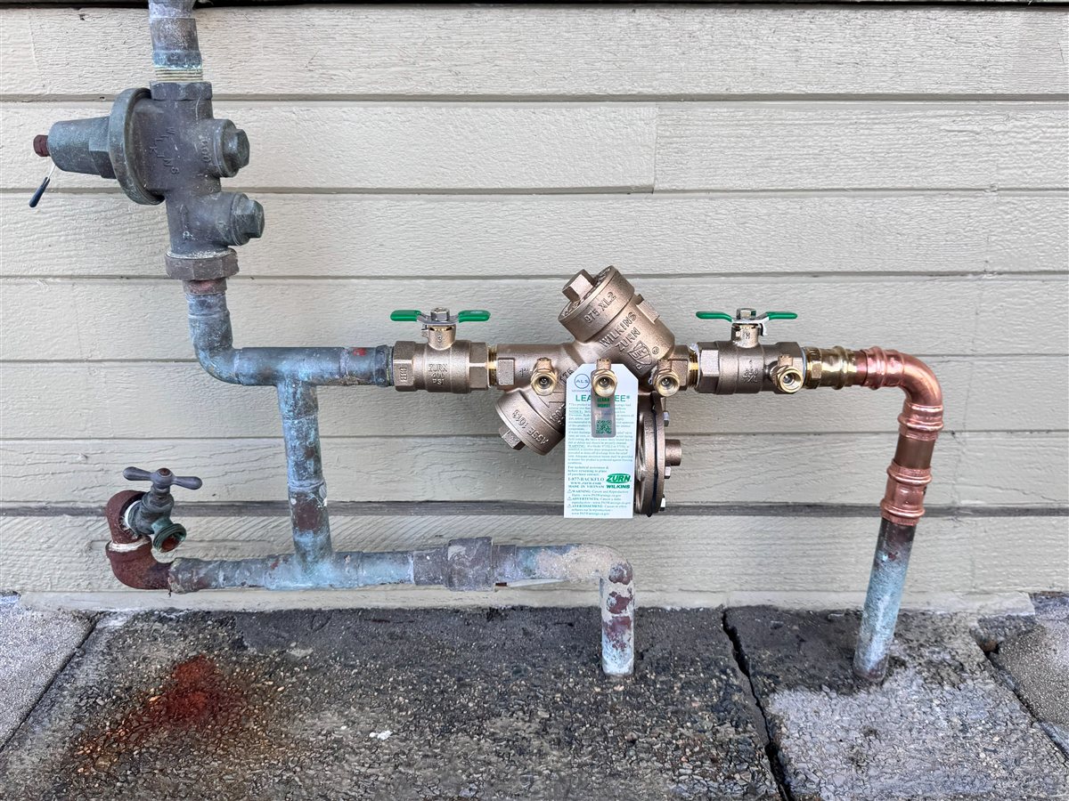 New Zurn Wilkins backflow preventer installed in Imperial Beach.