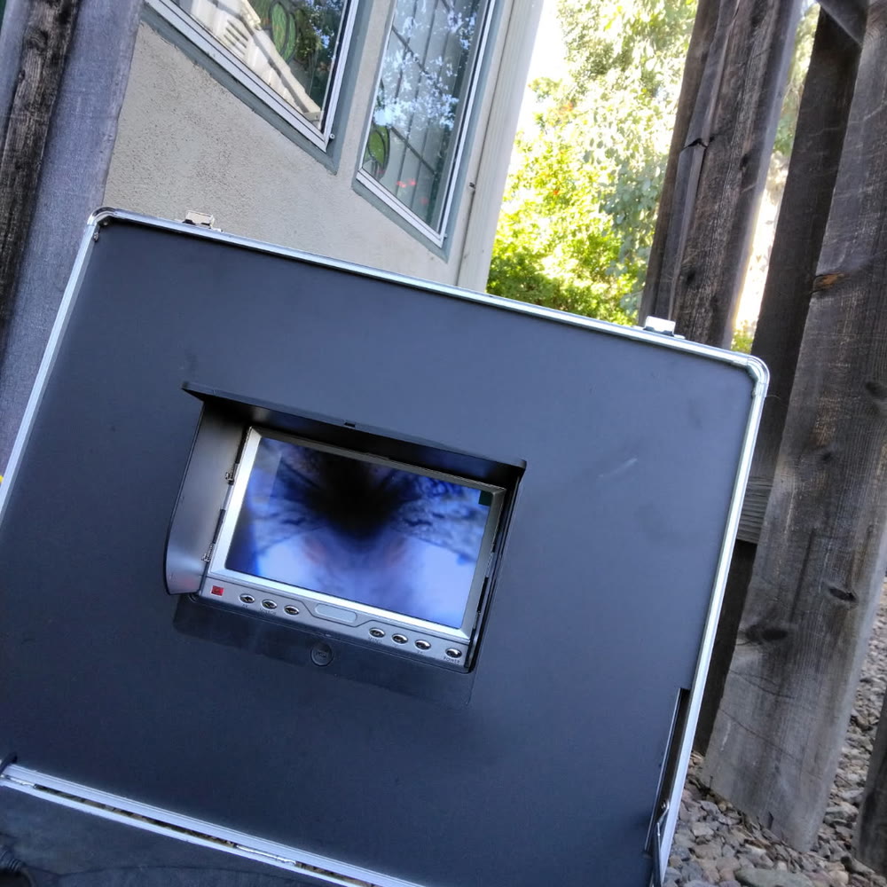 Sewer line camera inspection.